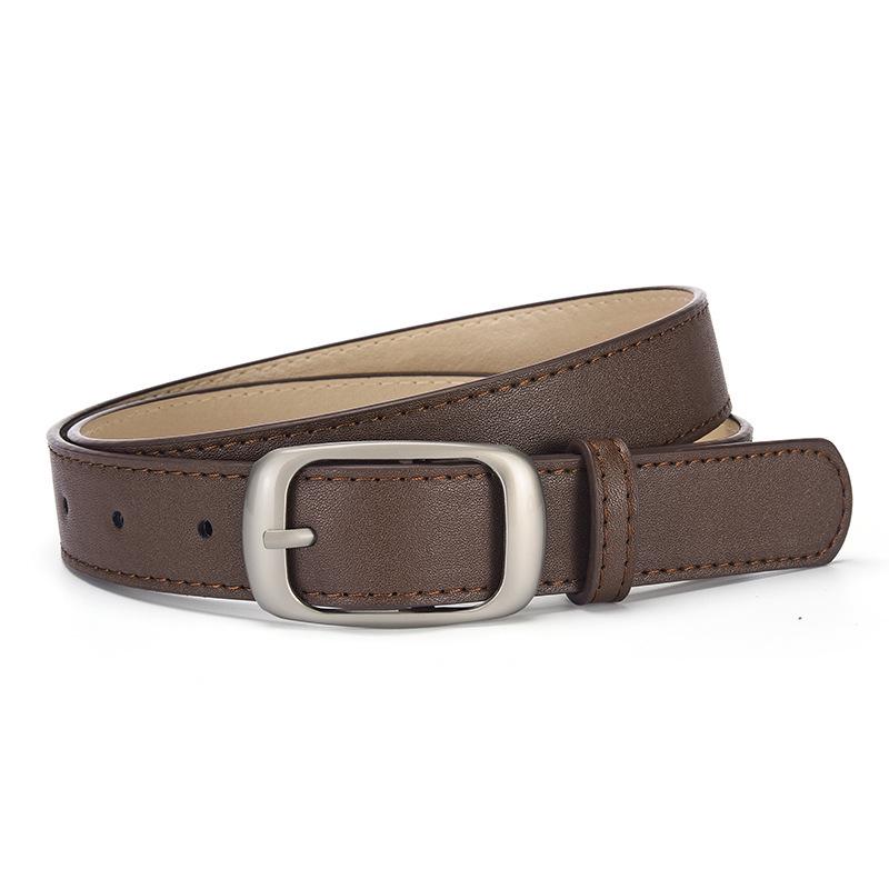 Шикарный унисекс кожаный ремень из ПУ с декоративной пряжкой – Универсальный и стильный для образа высокого класса.