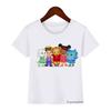 Moda Bolalar Futbolkasi Yoqimli Daniel Tiger Mahallasi Multfilm Bosma O'g'il Bolalar Futbolkasi Yozgi Harajuku Qizlar Futbolkalari Oq Toplar