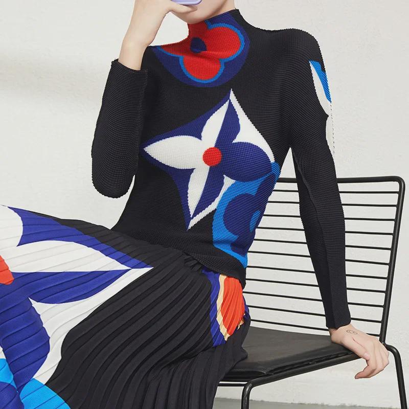 Женский костюм-двойка с плиссированной юбкой в стиле ретро, весна/осень 2024 г.