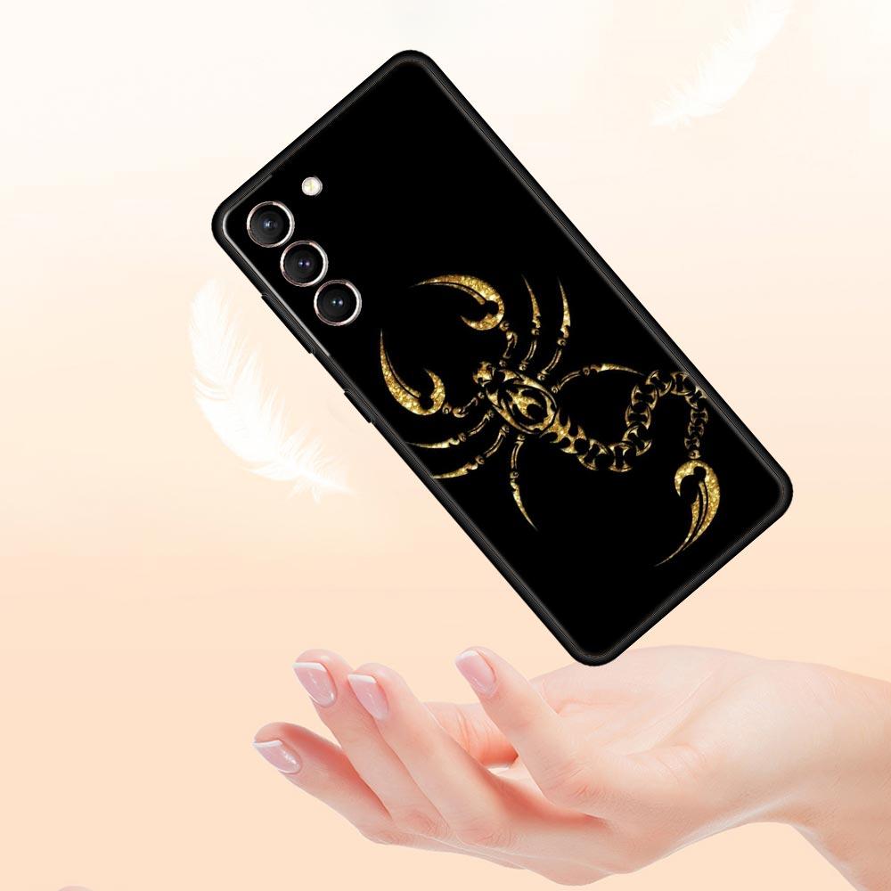 Мультяшный чехол-скорпион для Samsung Galaxy S26 Ultra S25 Plus S24 FE S23 S22 5G S21 S20 Черный Мягкий