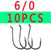 10PCS 5/0 6/0 Chemical Sharpen Reversed Forged Shank Classic Beak Octopus Hook Saltwater Fishing Hook Black Color 92553NP-BN