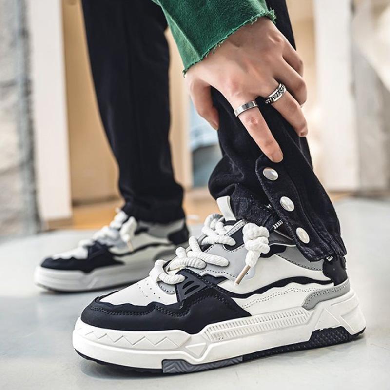 Новые кроссовки мужские водонепроницаемые спортивные туфли для мальчиков школьные кроссовки на платформе дизайнерские беговые кроссовки модные на шнуровке вулканизированные кроссовки