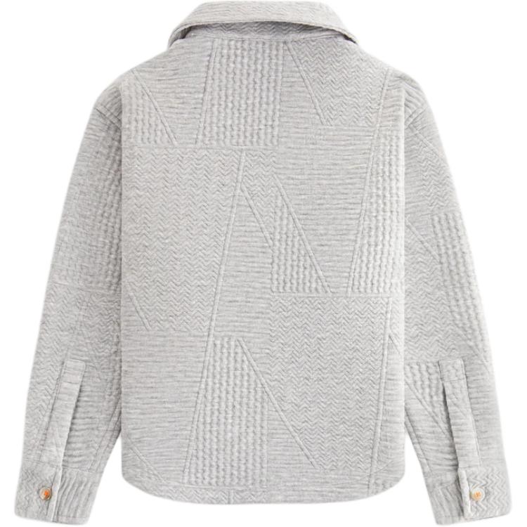 Kith Детская классика осени 2024 года, мягкая, удобная, стеганая, тканая, Apollo, рубашка с длинным рукавом, детские рубашки белого цвета KHK030577-151