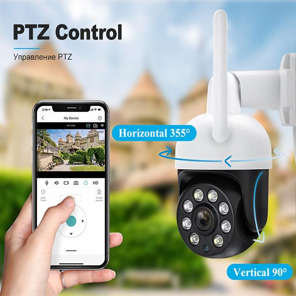 Techage 4MP PTZ WIFI IP Camera Speed Outdoor Wireless AI Security Surveillance IP Camera Full Color Night Two Way Audio ONVIF