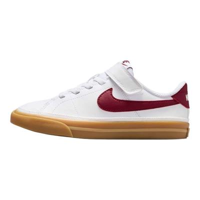 Кроссовки Court Legacy PS White Team Red Gum Kids Gum-Yellow DA5381-132