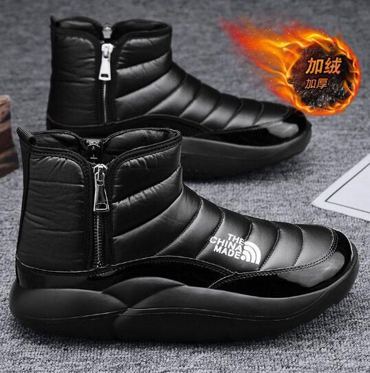 Мужские зимние ботинки, теплые, пуховые, мужские, водонепроницаемые и нескользящие, меховые, зимние, хлопковые ботинки D575