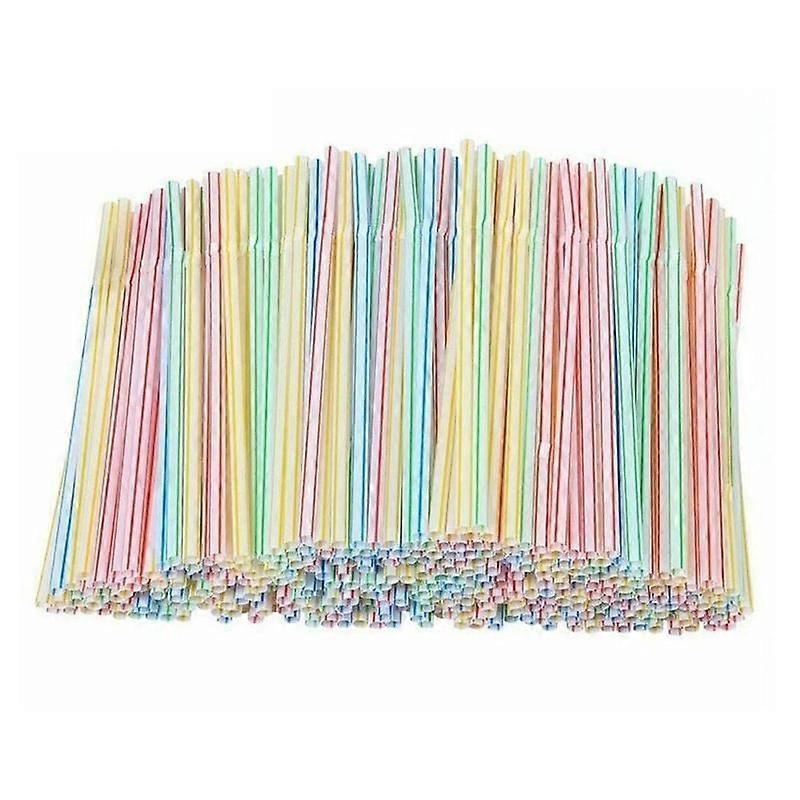 100x Straw Plastic Bendy Colourful Straws Birthday Wedding Summer Drink