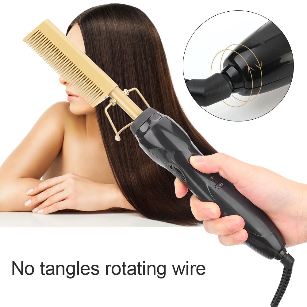 Alloy Electric Hair Straightener Comb Digital Display Hair Styling Tool Comb