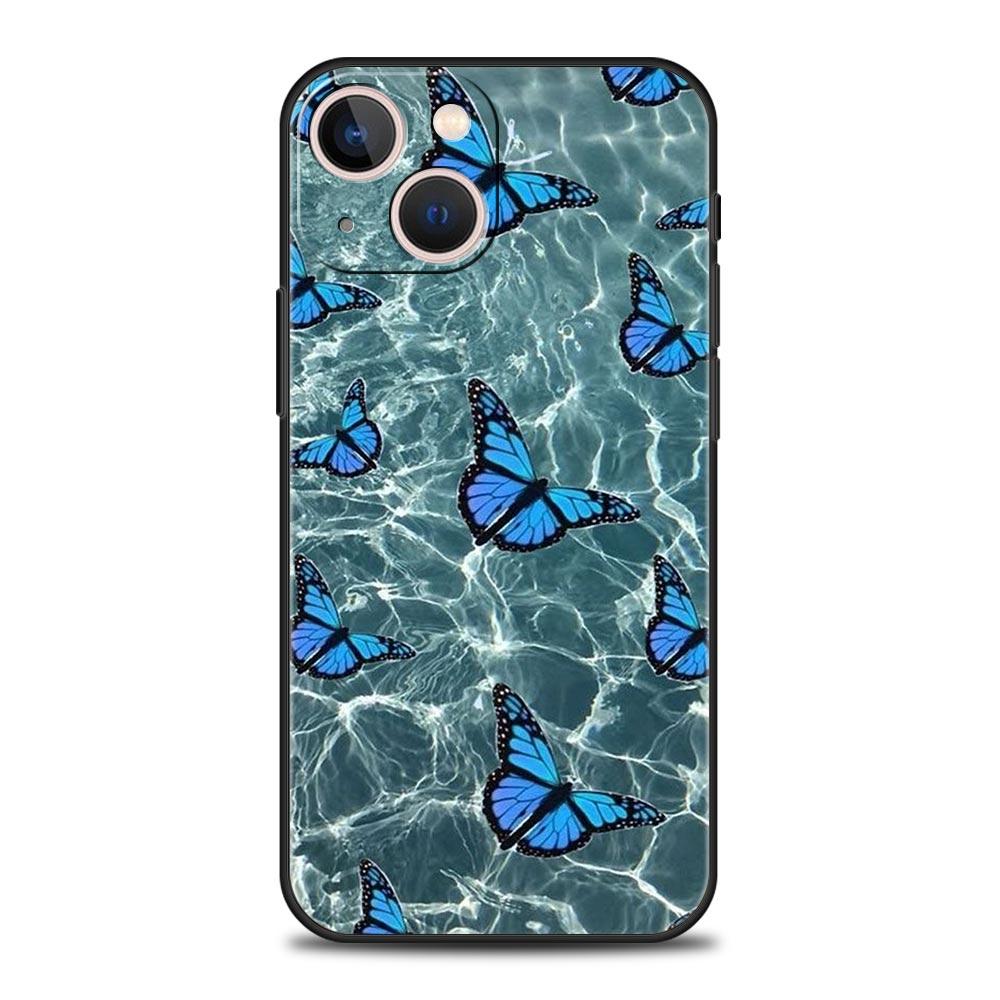 Чехол для телефона с бабочкой для iPhone Samsung Galaxy Redmi Xiaomi Oppo OnePlus Note SA 7 8 9 10 11 12 13 14 20 21 22 23 53 54 Pro Max Plus Ultra TPU Soft