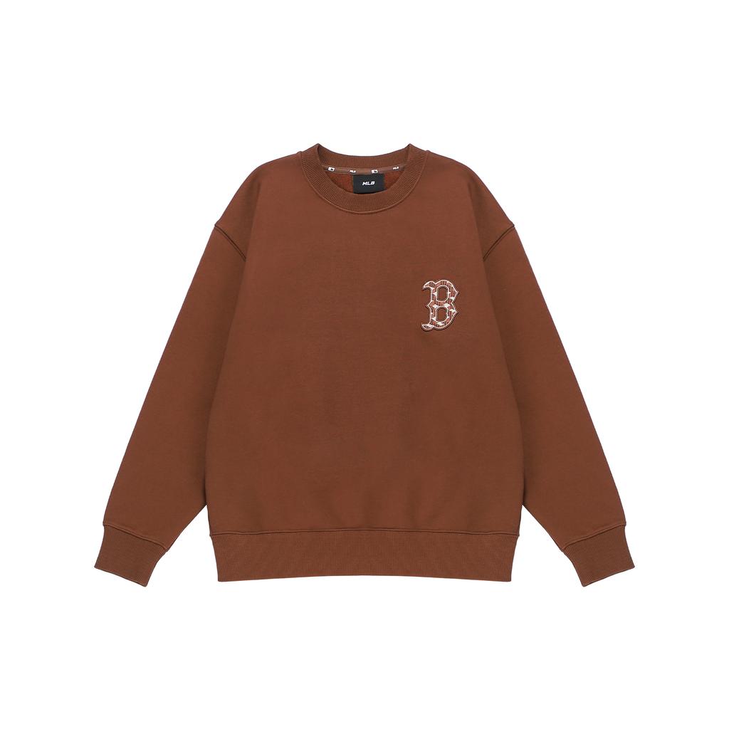 Новые толстовки MLB Old Flower Унисекс Темно-коричневый 3AMTM0624-43BRD