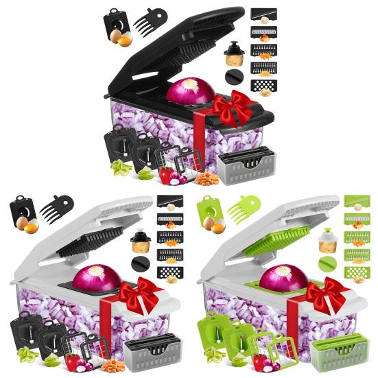 Бытовая овощерезка для овощей Многофункциональная картофелерезка Удобный измельчитель для продуктов с контейнером для сбора