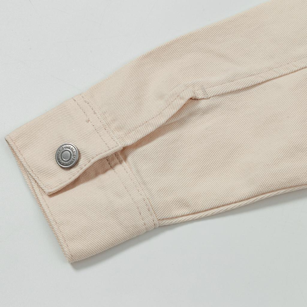 AMI Autumn and Winter Classic Heart Embroidered Casual Cotton Solid Color Long Sleeved Shirt On the Chest