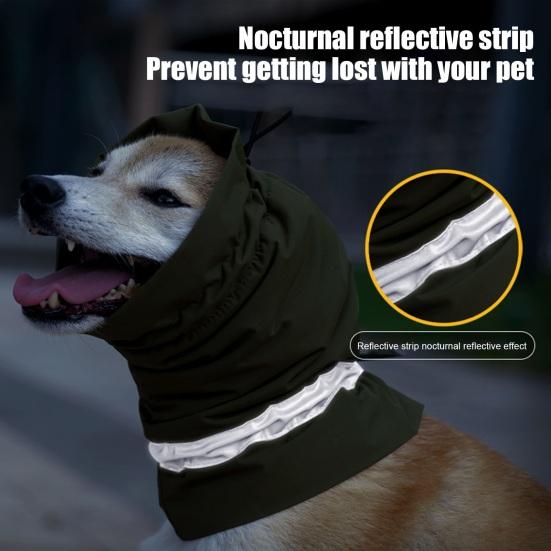 Толстовка с капюшоном Dog Calming, зимняя ветрозащитная повязка на голову со светоотражающей полосой, шумоподавление