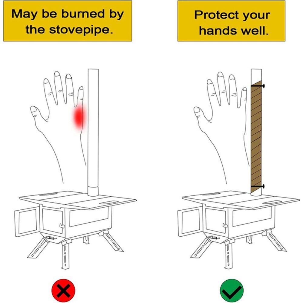 Защита от ожогов, защита для труб печи, огнестойкая изоляционная крышка, защита для дымохода печи