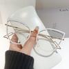 Trend Cat Eye Glasses Woman European American Stylish Eyeglasses Frame Women'S Anti Blue Light Glasses Computer Eyeglass
