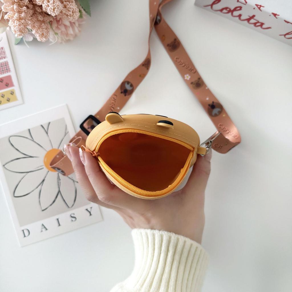 Мультяшная капибара, детский силиконовый кошелек для мелочи, милая капибара-девочка, сумка кроссбоди, горячая распродажа, маленький кошелек