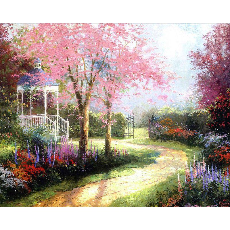 Full Drill Round Diamond Painting 5d Landscape Diy Diamond Embroidery For Adults Home Decoration