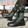 Men'S High-Top Boots High Quality Leather Casual Boots Breathable Canvas Boot Lace Up Desert Ankle Boots Hiking Boot