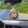 Buddha Car Pendant 2D Fat Acrylic Keychain for Car Mirror Cartoon Backpacks Charm Thanksgiving Gifts