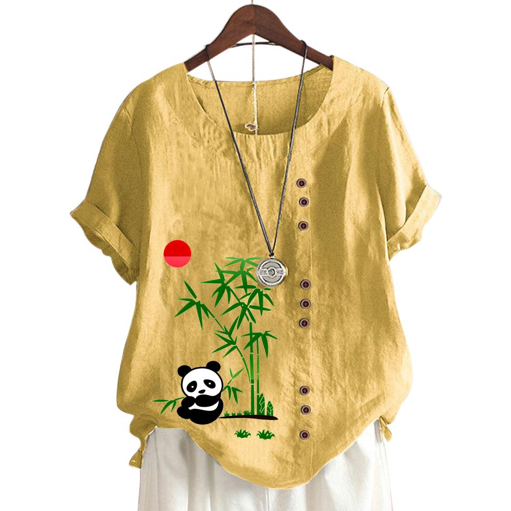 Женский хлопковый повседневный топ с круглым вырезом и короткими рукавами, 11 цветов