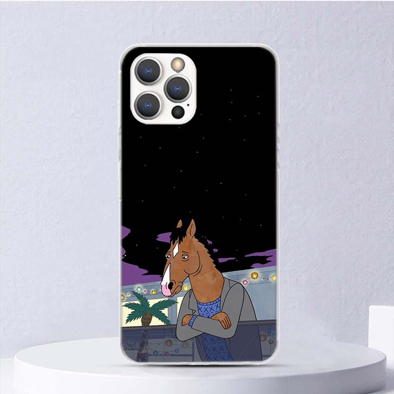 Мультяшный B-БоДжек Хорсменс Мягкий чехол для iPhone 16 17 Air 16E 15 Plus 11 12 13 Mini 14 Pro Max Чехол для телефона Apple 7 8 SE Coque Fu