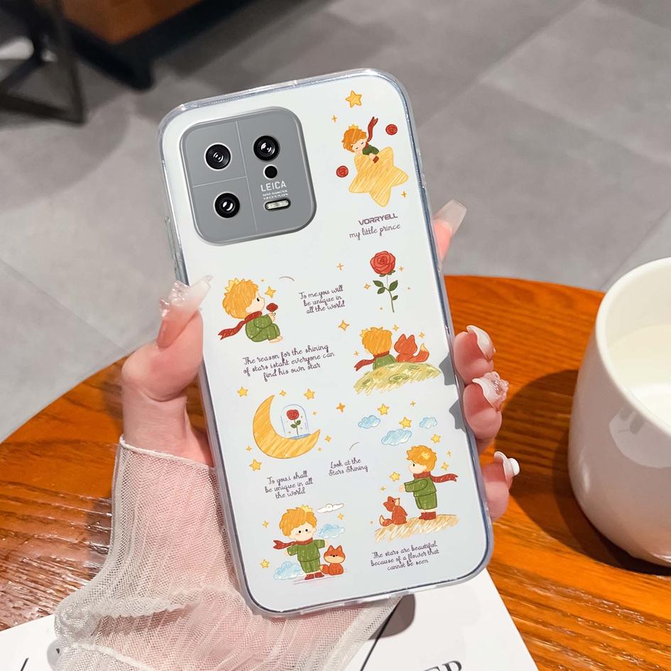 Для Xiaomi 13 14 12 12S 12T 12X Ultra Lite Poco M7 X7 Pro чехол для телефона милый мультяшный рисунок животного прозрачный силиконовый защитный чехол для Xiaomi Capa