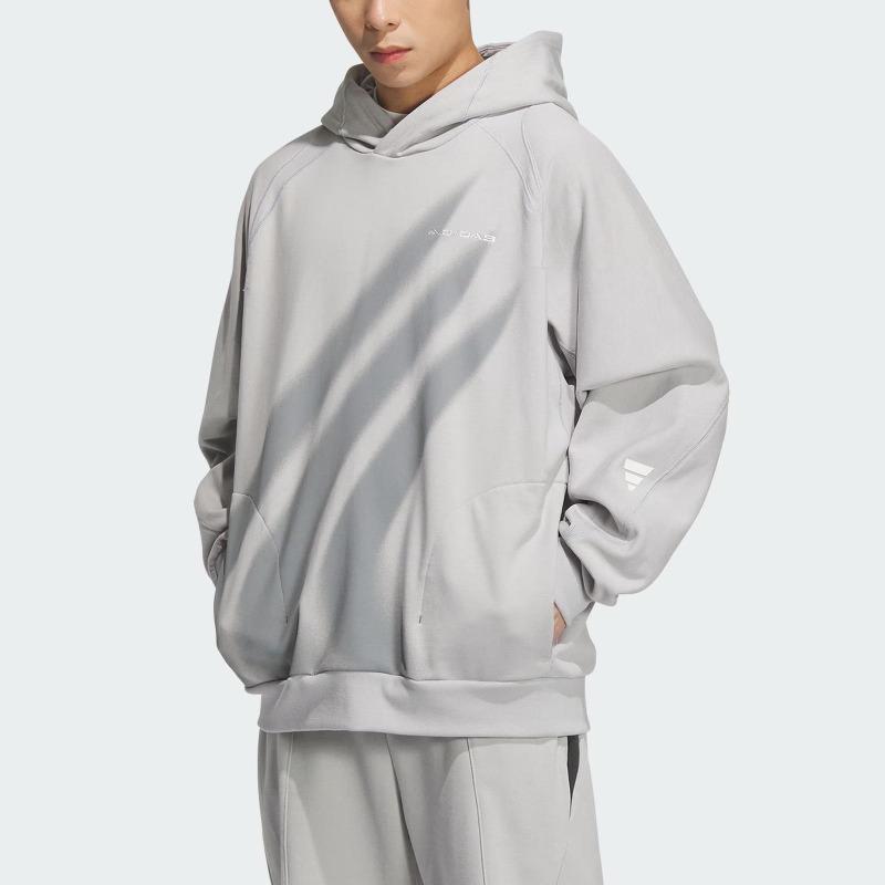 adidas Fustl P Gfx Hd Повседневная свободная толстовка с длинным рукавом Мужские толстовки с капюшоном Светло-серый KA2459