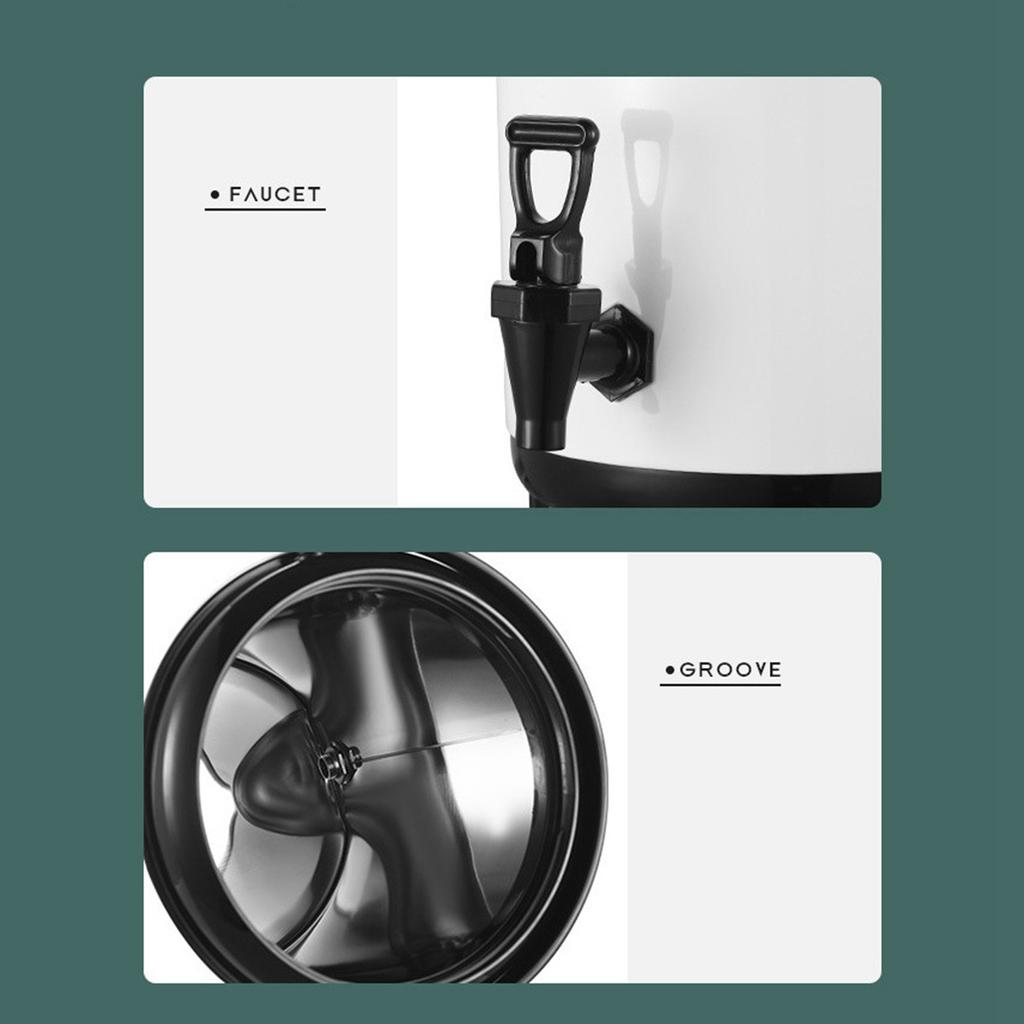 Изолированный диспенсер для горячих и холодных напитков. Ведро из нержавеющей стали с краном для диспенсера напитков.