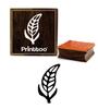 Printtoo Craft Textile Leaf Design Diary Card Print Square Wooden Rubber Stamp-2 X 2
