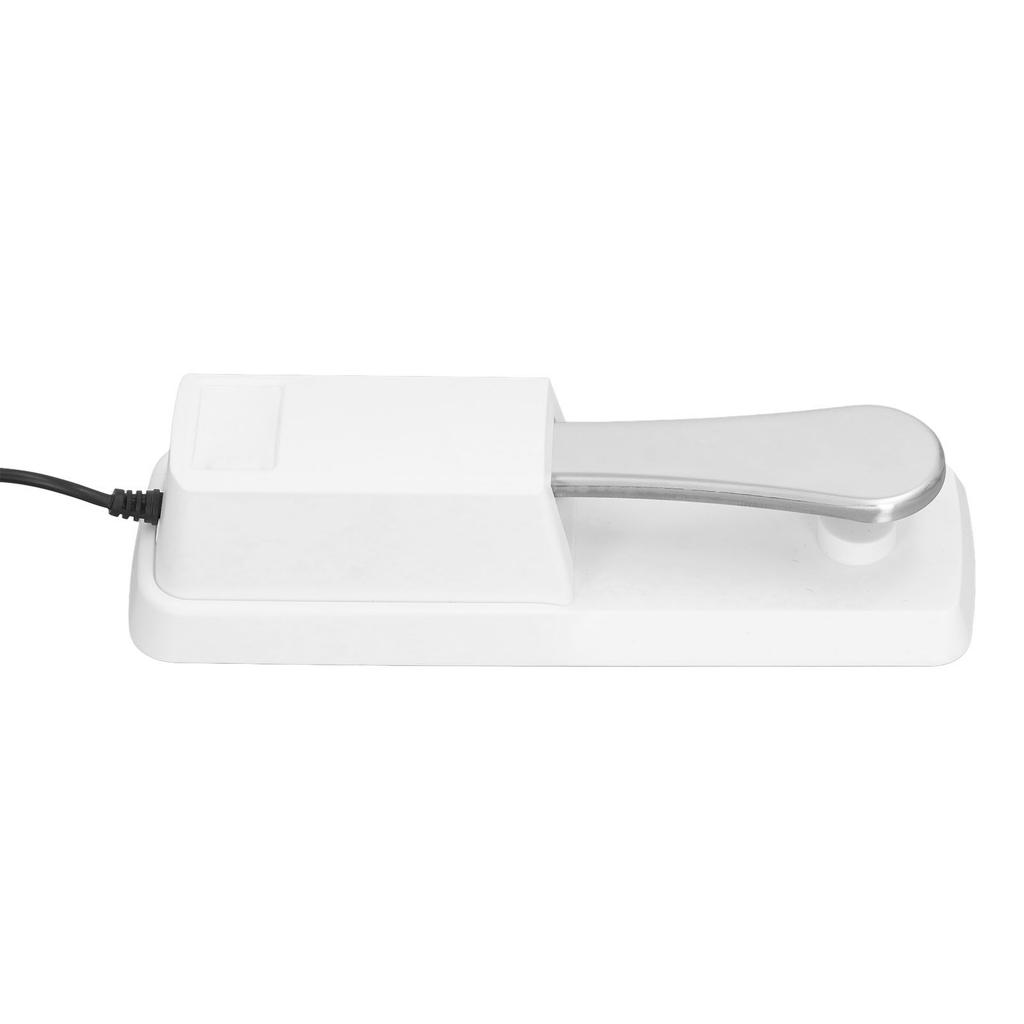 Sustain Foot Pedal Universal Keyboard Foot Pedal 6.35mm Connector Piano Foot Pedal Switch for Control White