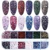 Nail Glitter Irregular Ultra Fine Holographic 12 Grids Nail Glittering Powder Nail Art Supplies