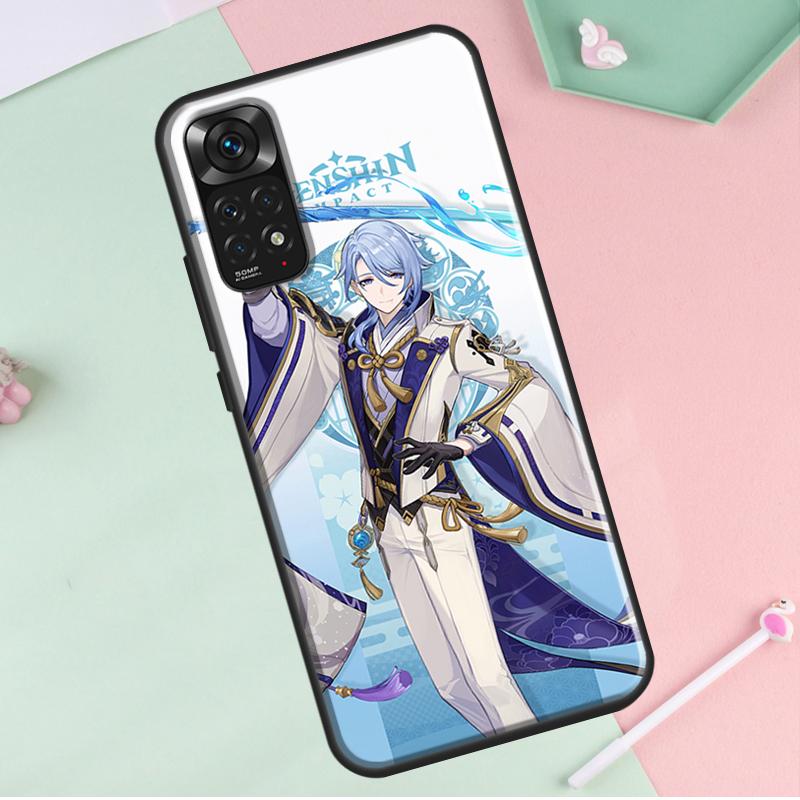 Kamisato Ayato Genshin Impact для Redmi Note 12 Pro Plus Чехол для Redmi Note 10 8 9 11 Pro 12S 11S 10S 9S 9C 10C 12C Чехол