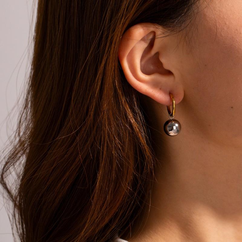 Stainless Steel Earrings Color Block Geometric Studs Women Trendy Ins Style Jewelry