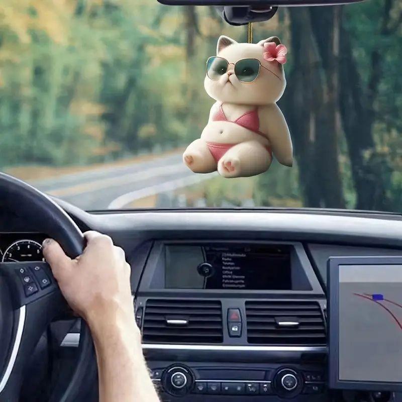 Современный акриловый кошачий купальник бикини, подвеска для автомобиля, очаровательное украшение интерьера