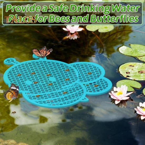 Bee Water Feeder for Outdoor Garden Decor Floating Bee Butterfly Drinking Station for Pollinator Insect Feeder Bee Bath