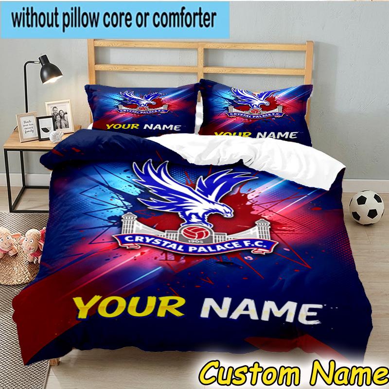 Custom Name Crystal Palace Bedding Set 3PCS Duvet Cover Closure Includes 1 Duvet Cover & 2 Pillowcases for All Seasons Bedroom Decor