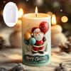 Santa Claus Take Balloon Cylindrical Scented Candle Silicone Mold Santa Claus Pull Balloon Resin Plaster Molds Christmas Gift