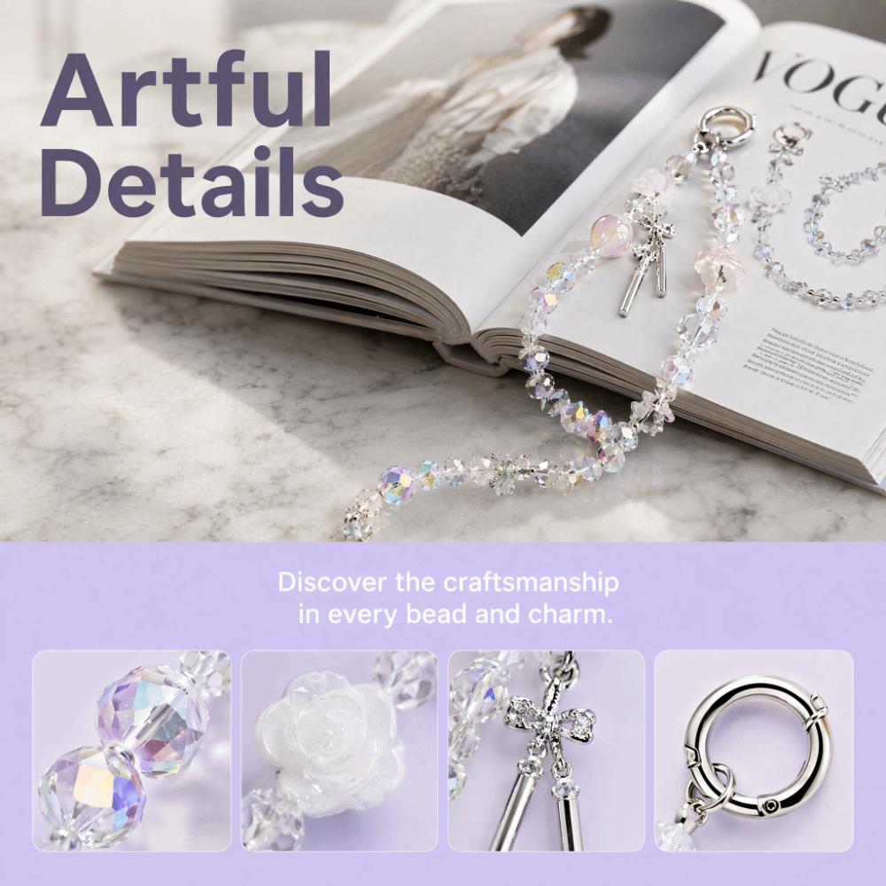 Anti-Lost Function Phone Chain Pendant Beaded Chain Beaded Pendant Accessory Women's Accessory