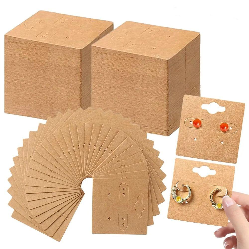 50 шт./компл., ожерелье, ювелирные изделия, бумажные серьги-карты 5x5 см, серьги-дисплеи, карты-гвоздики для ушей, карты