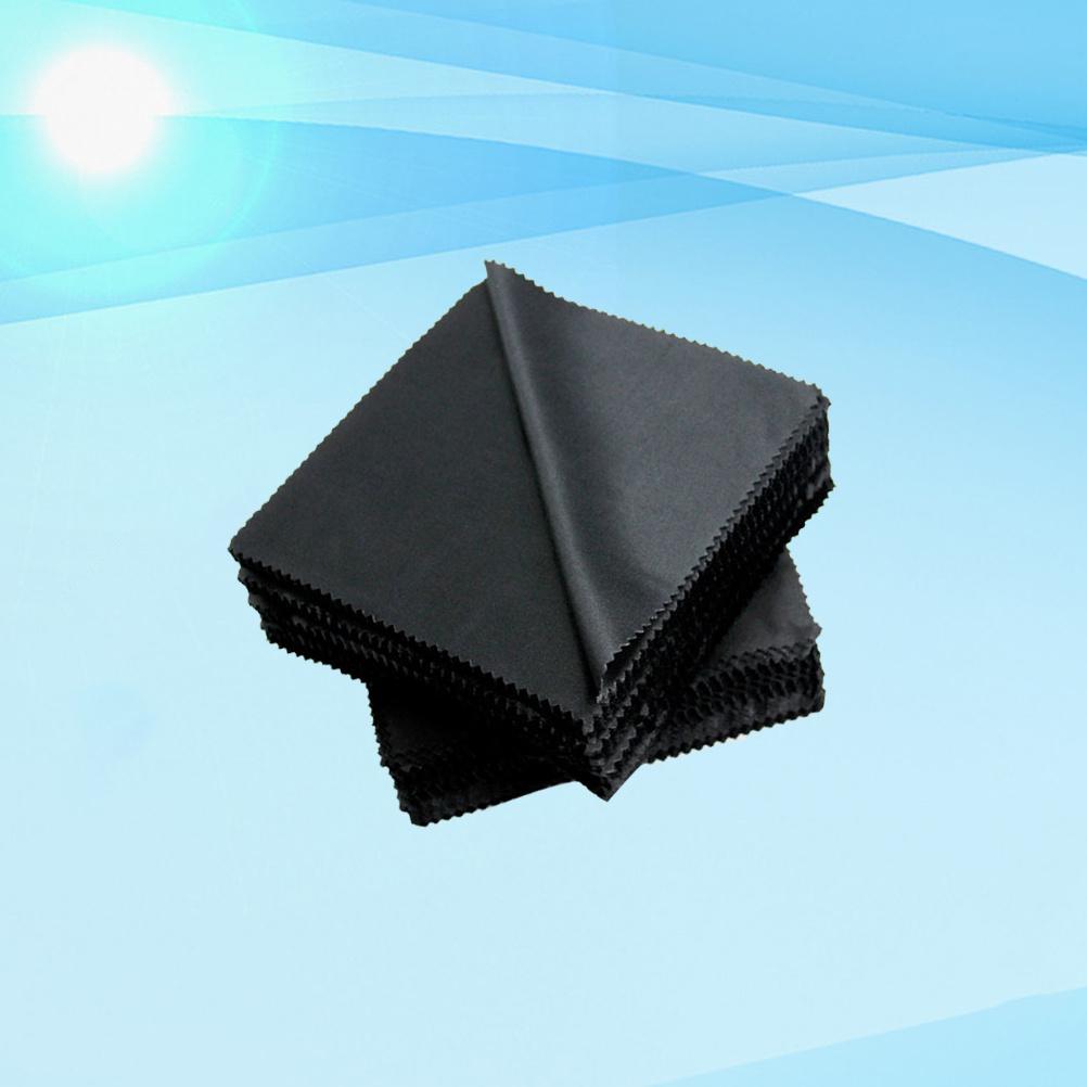 100Pcs Screen Wipe Cloth Microfiber 15x15cm Black for Eyeglasses Sunglasses Lens Clean Cellphone Tablet Computer Cleaning Cloth
