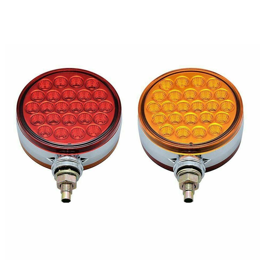 12v/24V Красный Желтый Двусторонний Светодиодный Боковой Габаритный Фонарь Стоп Сигнал Поворотника Задние Фонари Лампа для Грузовиков Легковых Автомобилей Прицепов Грузовиков Тракторов