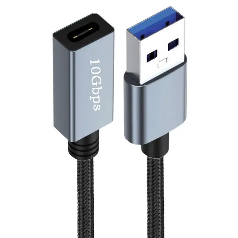 Двусторонний 10 Гбит/с Дата-стрип Чип Кабель для передачи данных USB 3.2 Адаптер-кабель USB Male на Type-C Female Gen2