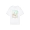 Li Ning Pattern Printed Loose Round Neck Short Sleeve T-Shirt Men Tops White AHSS127-1