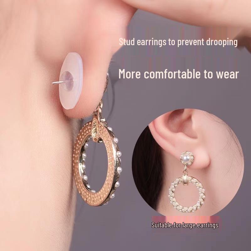 Прозрачные силиконовые заглушки для наушников, пищевой класс, защита от выпадения, белый акрил