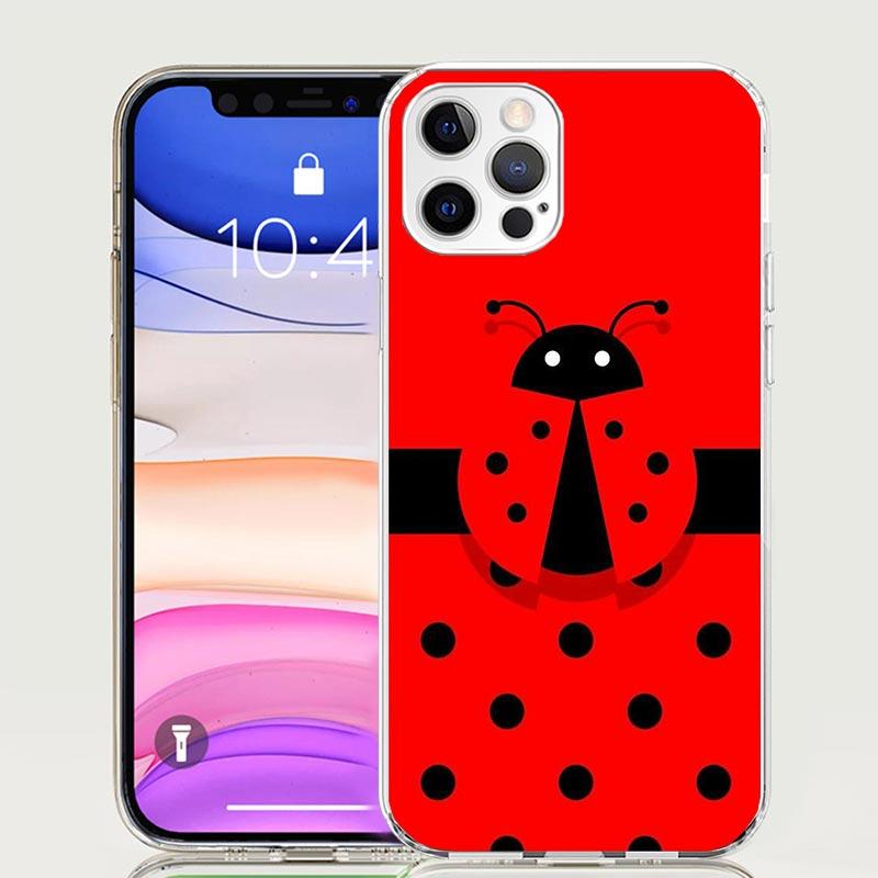 Insect Seven-Star ladybug Phone Case For Apple iPhone 17 Air 16 15 Plus 14 + 13 Mini 12 11 Pro Max 7 8 SE 16Max Soft Shell Cover
