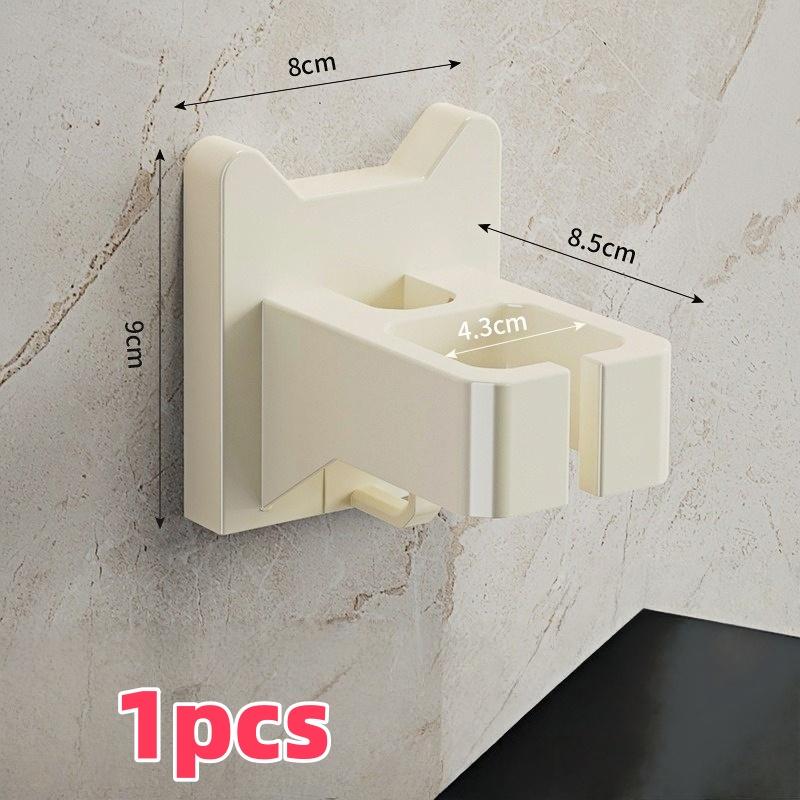 Настенный держатель для фена, полки для ванной комнаты, самоклеящаяся полка для хранения без сверления, органайзер для инструментов для фена, белый, черный