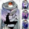 Women Winter Print Button Soft Wrap Casual Warm Scarves Shawls