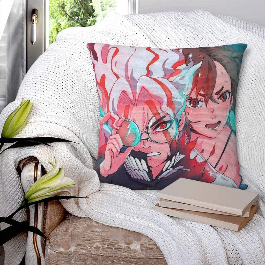Anime Dandadans Square Pillowcase Cushion Cover Pillow Case Throw Pillow Cover for Home Bedroom Car