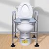 Raised Toilet Seat with Armrests Storage Bag, Adjustable Height Padded Seat Elevated Toilet Risers For Elderly Disabled Handicap