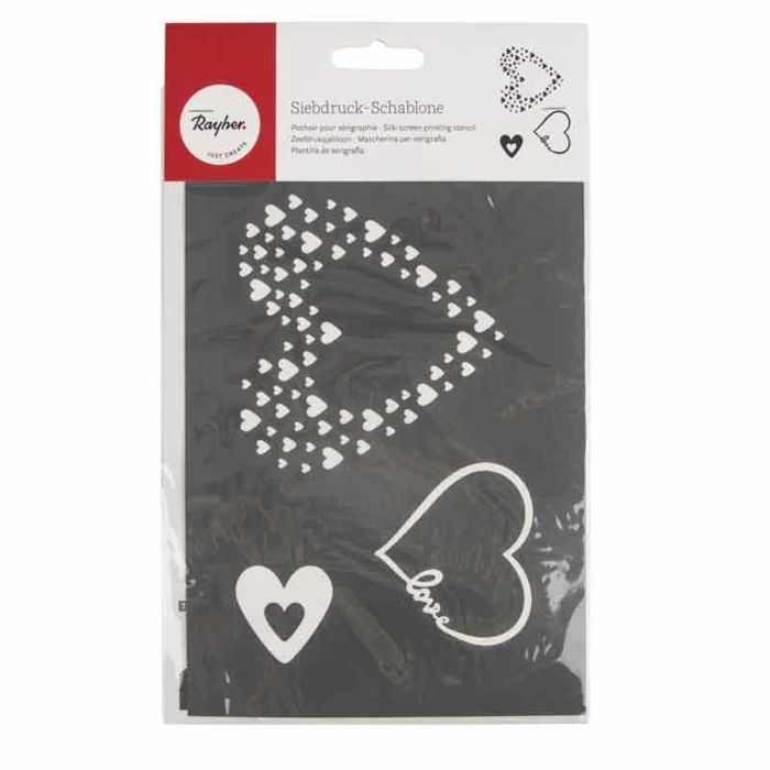 Silk Screen Stencil "Love" A5, 1 Stencil+1 Spatula,